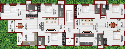 Floor Plan of Nexa Hive in Athipatttu, Chennai - Image 191817