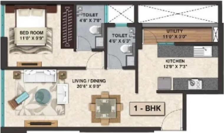 1 BHK Flat in Ozone Mirabilis in Santacruz East, Mumbai - Image 823515