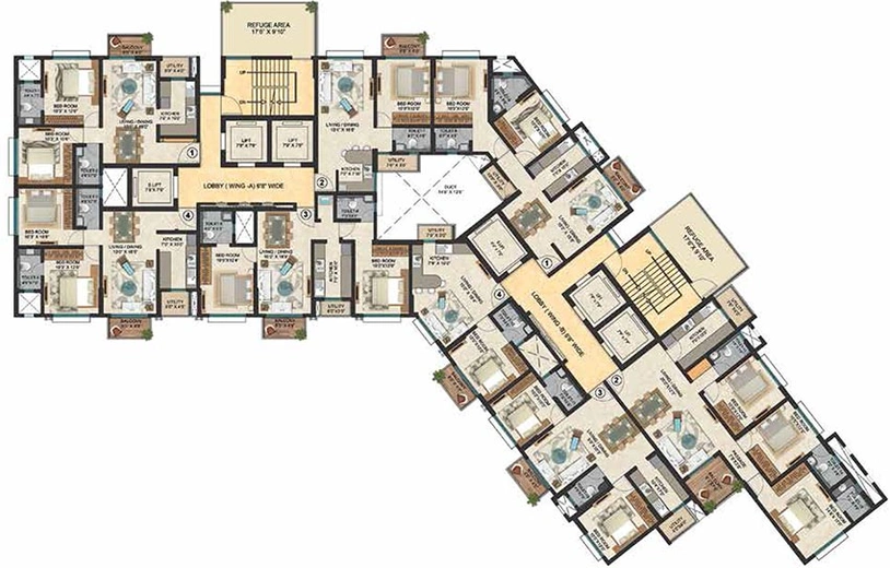 Floor Plan of Ozone Mirabilis in Santacruz East, Mumbai - Image 191870
