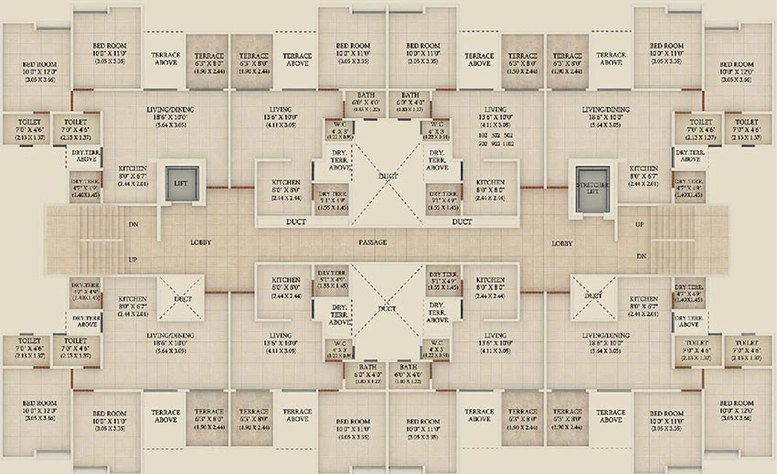 Floor Plan of Manav Wildwoods 2 in Wagholi, Pune - Image 191958