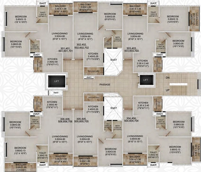 Floor Plan of Manav Silver Square in Phursungi, Pune - Image 192016
