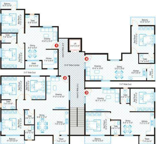 Floor Plan of Subham AB Residency in Haralur, Bangalore - Image 192031