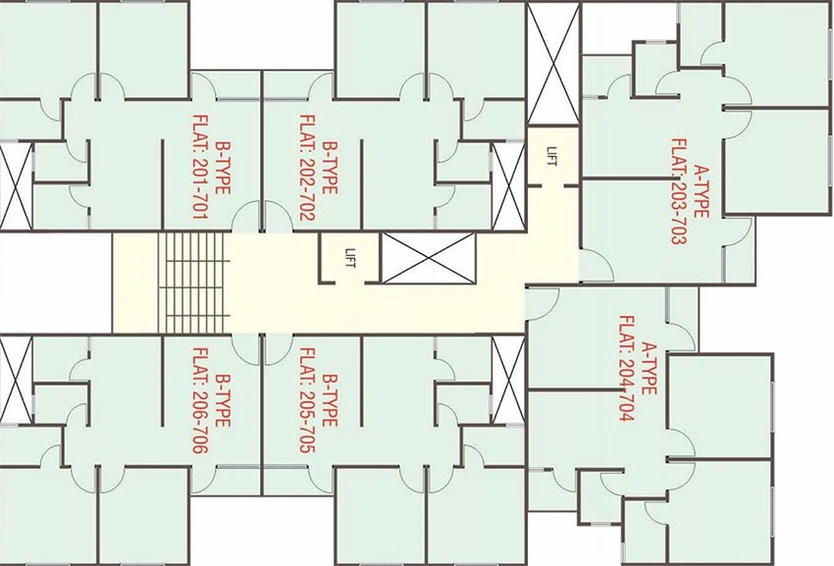 Floor Plan of Keya Om Residency in Gorwa, Vadodara - Image 192054