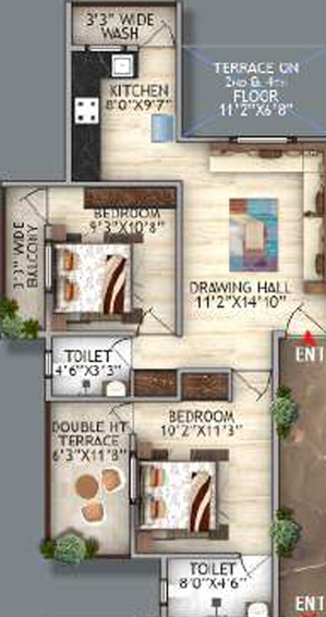 2 BHK Flat in Fair Homes Lava 7 Estate in Khadgaon Road, Nagpur - Image 754229
