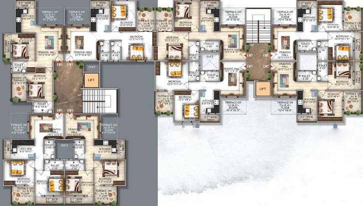 Floor Plan of Fair Homes Lava 7 Estate in Khadgaon Road, Nagpur - Image 115637