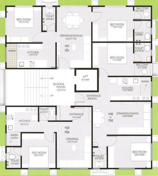 Floor Plan of Gayatri Exotica in Lambha, Ahmedabad - Image 192084