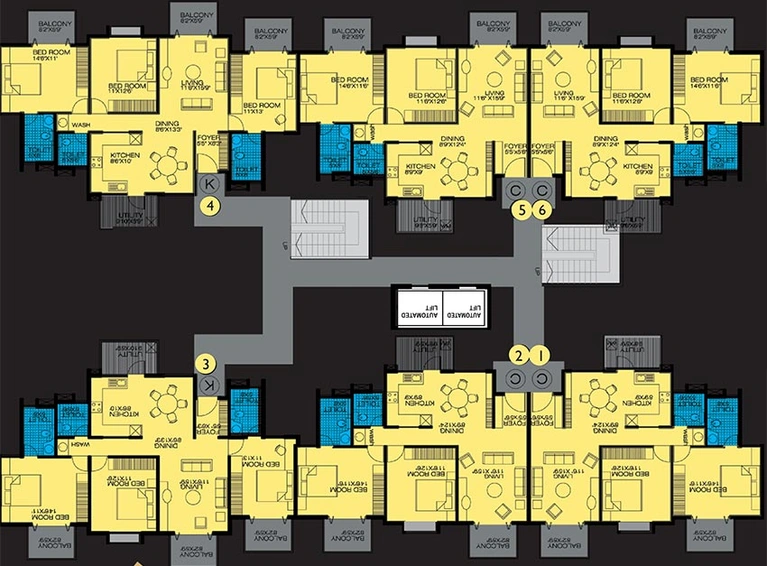 Floor Plan of Alpine Pyramid in Sahakara Nagar, Bangalore - Image 192133