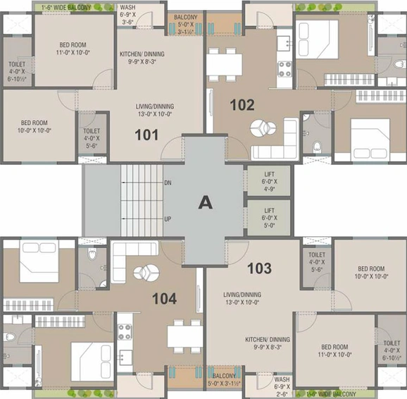 Master Plan of Om Residency 2 in Chhani, Vadodara - Image 192127