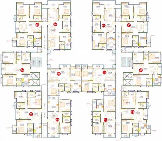 Floor Plan of KSR Cordelia in Dasarahalli, Bangalore - Image 192327