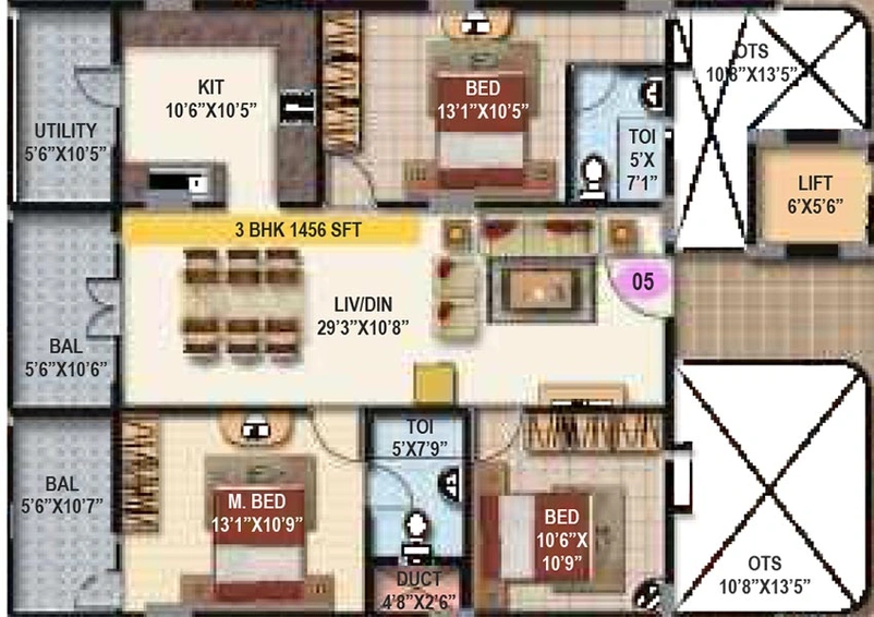 3 BHK Flat in Maithri Shilpitha Splendour Annex in Marathahalli, Bangalore - Image 823659