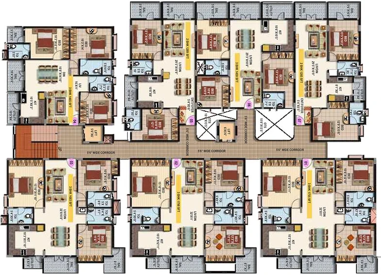 Floor Plan of Maithri Shilpitha Splendour Annex in Marathahalli, Bangalore - Image 192334