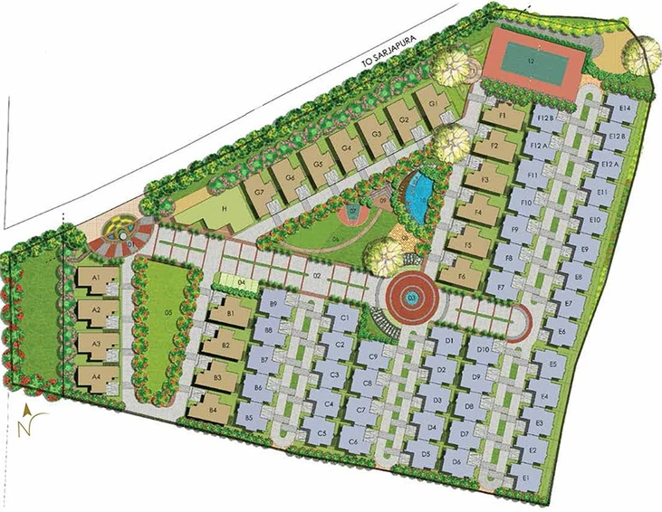 Master Plan of NVT Arcot Vaksana in Sarjapur, Bangalore - Image 192353