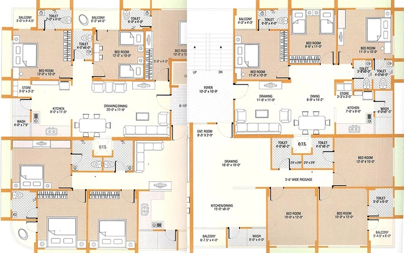 Floor Plan of Newven Vrajshanti Appartment in Paldi, Ahmedabad - Image 192383