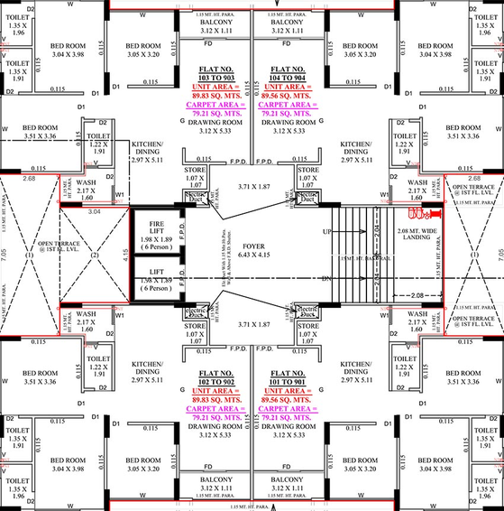 Floor Plan of Nilkanth Bhaktikunj Heritage in Nikol, Ahmedabad - Image 192388