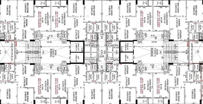 Floor Plan of Panchamrut Skyz in Ognaj, Ahmedabad - Image 192408