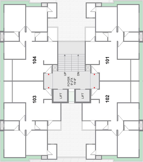 Floor Plan of Parth Merriment Parmeshwar in Chandkheda, Ahmedabad - Image 192425