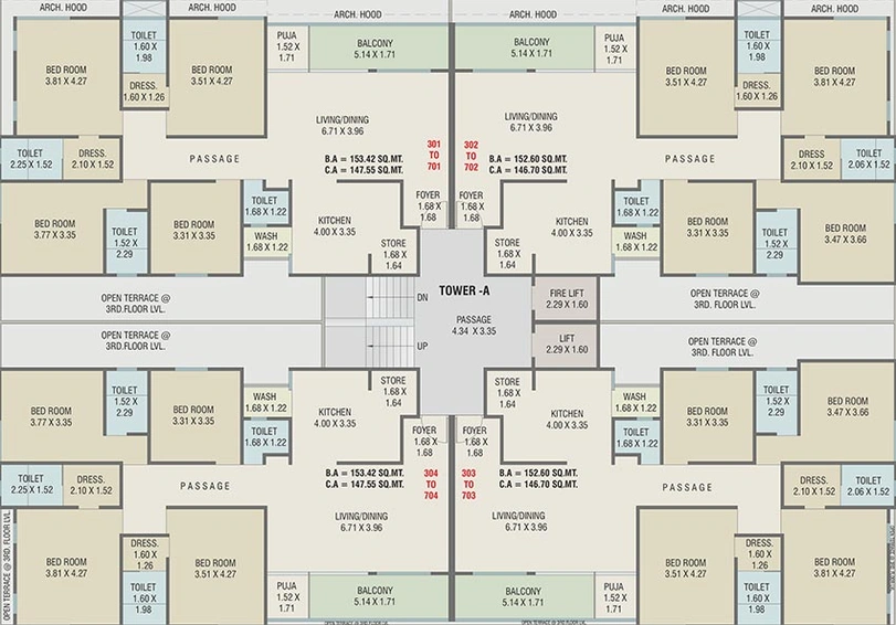 Floor Plan of Aditya Param Solitaire in Tarsali, Vadodara - Image 192454