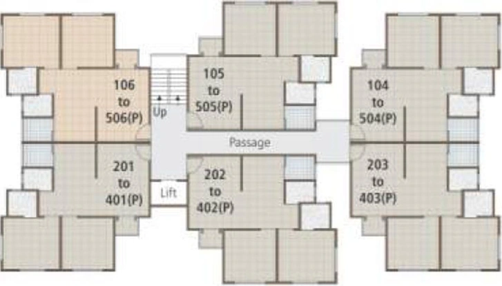 Floor Plan of Param Greens in Atladara, Vadodara - Image 192487