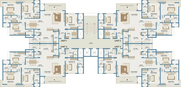 Floor Plan of Alembic Park Crescent in Gorwa, Vadodara - Image 192501