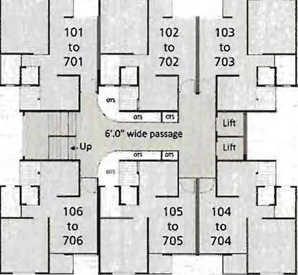 Floor Plan of Aryan Param Crest in Bill, Vadodara - Image 192544