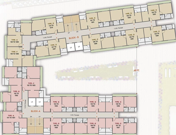 Floor Plan of Trilokesh Gulmohar Nirvana 2 in Ghuma, Ahmedabad - Image 192574