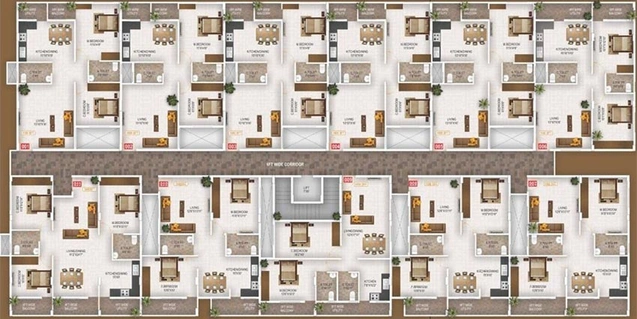Floor Plan of Sanjeevini Pebbles in Whitefield, Bangalore - Image 192602