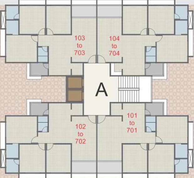 Floor Plan of Upasana Tirupati Residency in Nikol, Ahmedabad - Image 192625