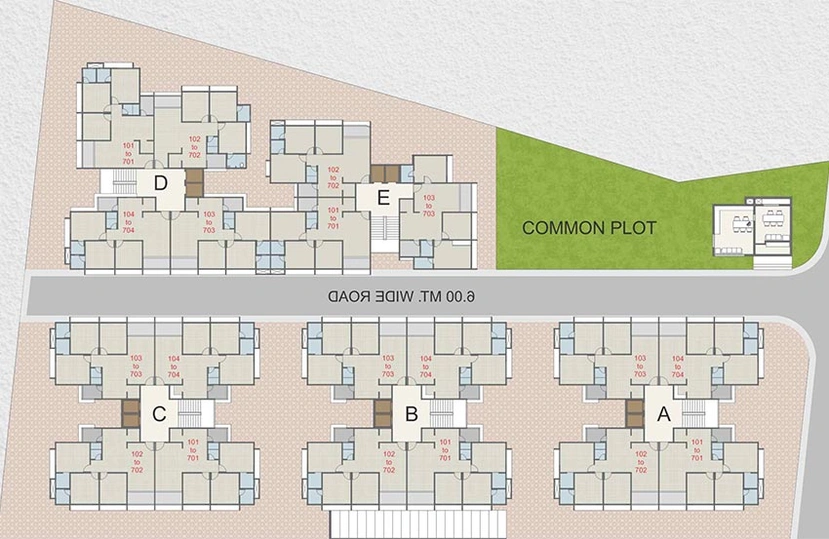 Master Plan of Upasana Tirupati Residency in Nikol, Ahmedabad - Image 192626