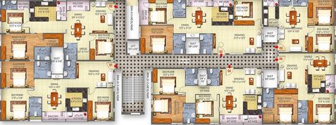 Floor Plan of Spoorthi Saahithya in Mahadevapura, Bangalore - Image 192737