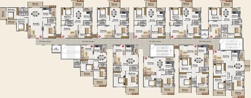 Floor Plan of Subham Antique City in Old Madras Road, Bangalore - Image 192756