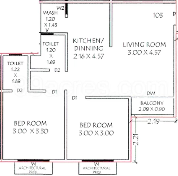 2 BHK Flat in Agrasen Om Heights in Waghodia Road, Vadodara - Image 823791