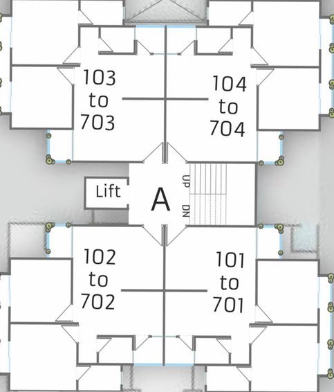 Floor Plan of Agrasen Om Heights in Waghodia Road, Vadodara - Image 192841
