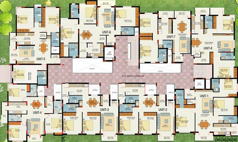 Floor Plan of VKC Chourasia Manor Phase 2 in Panathur, Bangalore - Image 192859