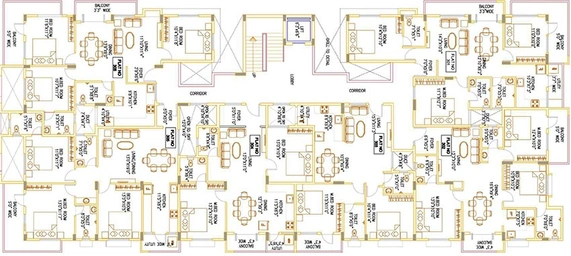 Floor Plan of VKC Chourasia Pride in Panathur, Bangalore - Image 192883