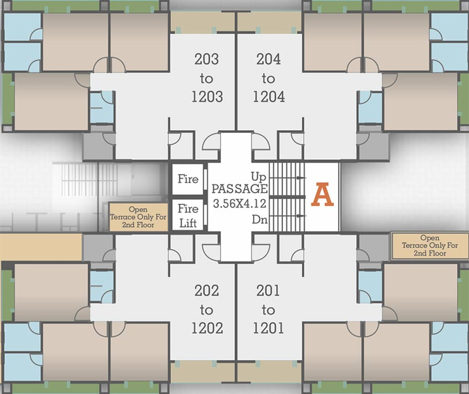 Floor Plan of Aum Omkara Skylines in Kareli Baug, Vadodara - Image 192910