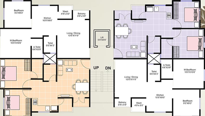 Floor Plan of Goyal Radhey Lifestyle in Koyali, Vadodara - Image 192916