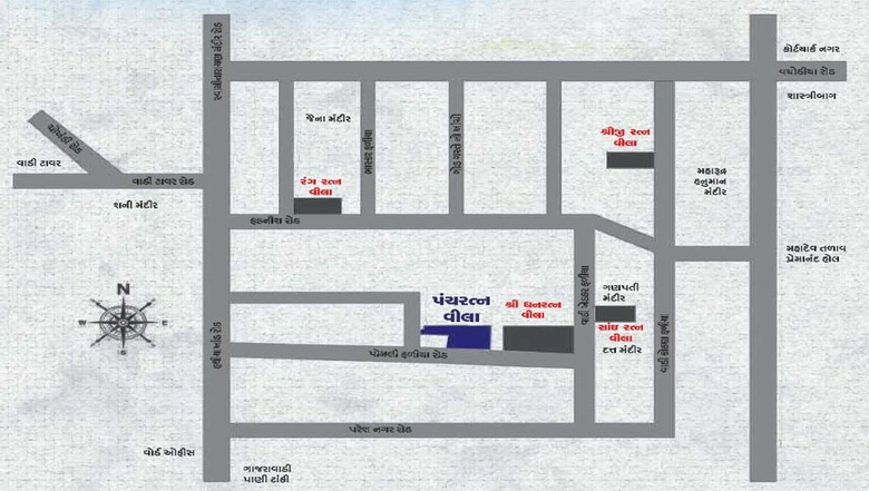 Location of Krisha Panchratna Villa in Waghodia Road, Vadodara - Image 192985