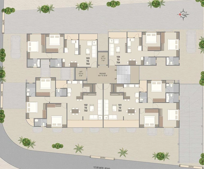 Master Plan of Manorath Radhe Shyam Residency in Gotri, Vadodara - Image 193064