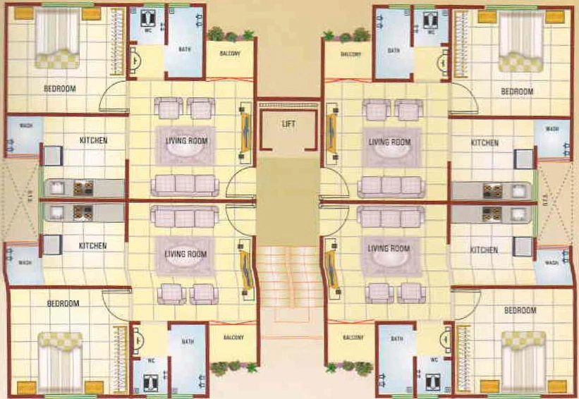 Floor Plan of Rudrax Ranmukteshwar Complex in Pratap Nagar, Vadodara - Image 193087