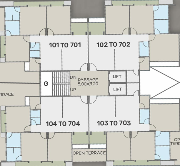 Floor Plan of Shivam Ratnam Greenfield 2 in Tarsali, Vadodara - Image 193165