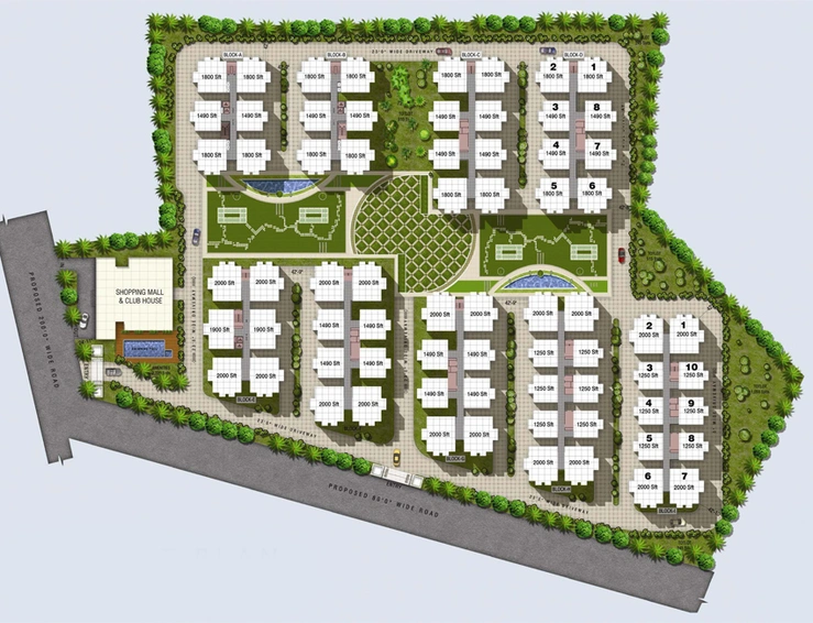 Master Plan of Aditya Imperial Heights in Hafeezpet, Hyderabad - Image 115659