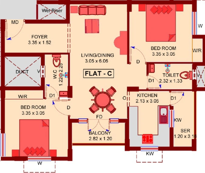 2 BHK Flat in Sree Homes Harmony in Thoraipakkam, Chennai - Image 823926