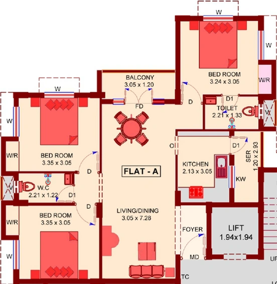 2 BHK Flat in Sree Homes Harmony in Thoraipakkam, Chennai - Image 823927