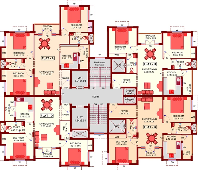 Floor Plan of Sree Homes Harmony in Thoraipakkam, Chennai - Image 193236