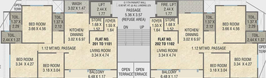 Floor Plan of Om Orison in Sama Savli Road, Vadodara - Image 193288