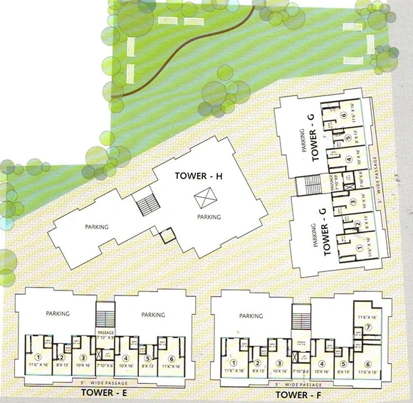 Master Plan of Westin Pushpak Heights in Undera, Vadodara - Image 193349
