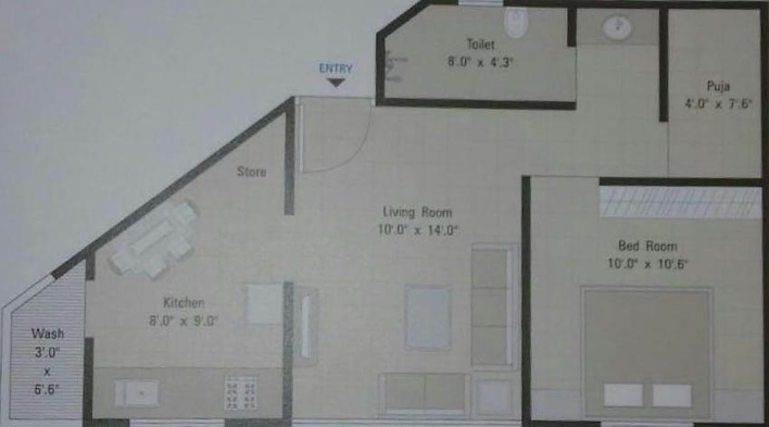 2 BHK Flat in Samruddhi Residency in Soma Talav, Vadodara - Image 823990