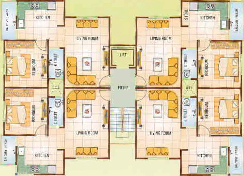 Floor Plan of Rajeshwari Rajab Complex in Navapura, Vadodara - Image 193487