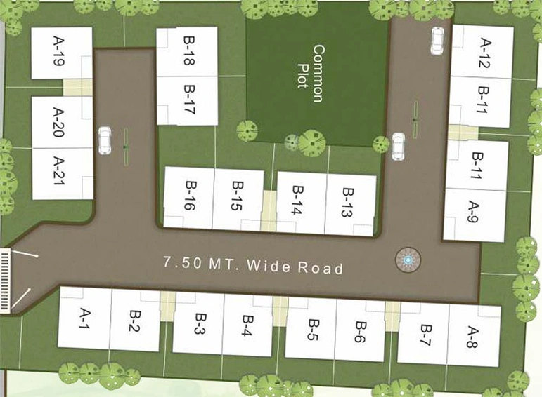 Master Plan of Soham Omkar Homes in Makarpura, Vadodara - Image 193499