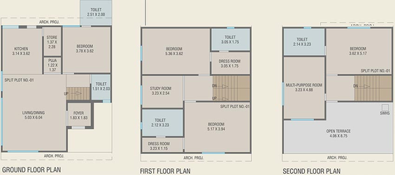 4 BHK House/Villa in Swastik Royal Mansions in Bill, Vadodara - Image 824014